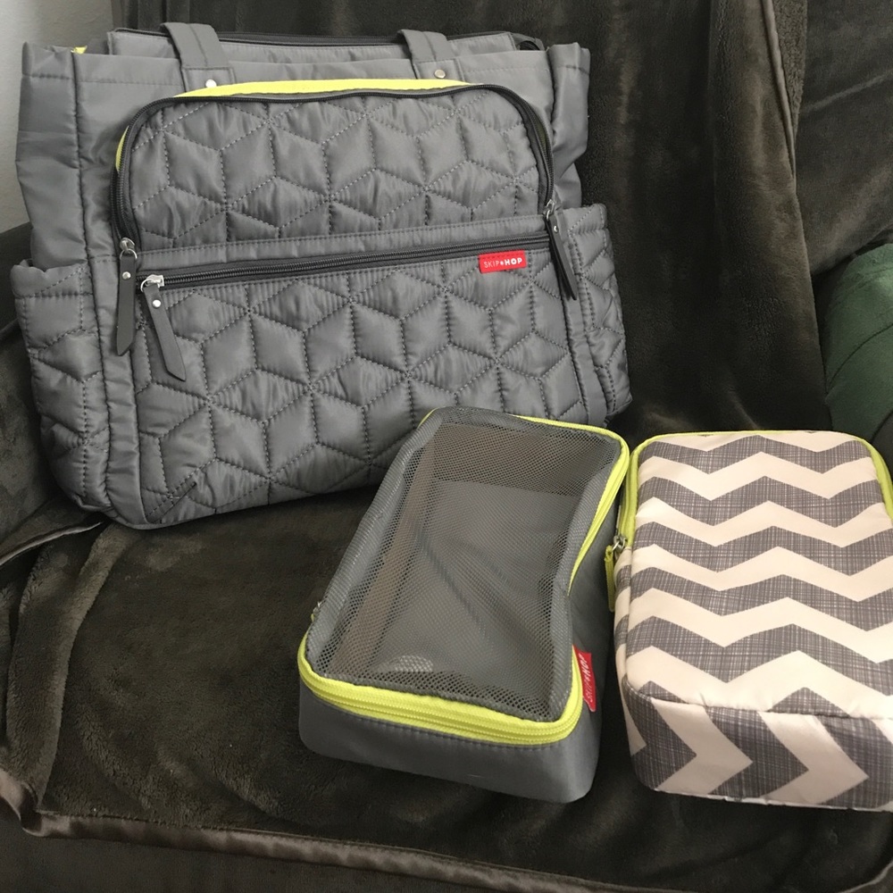 Skip hop forma diaper bag new baby gray