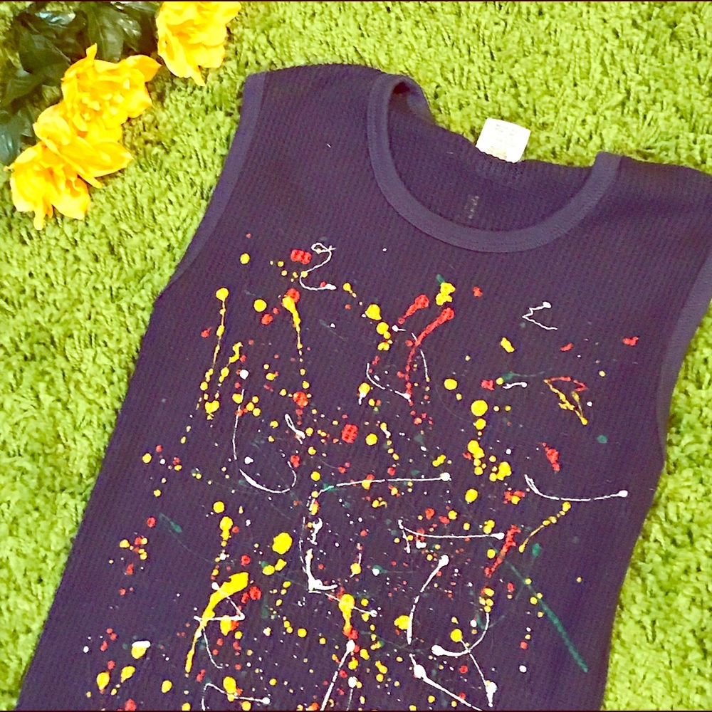 Paint splatter design - brandywine muscle tank