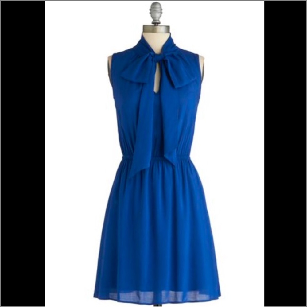 Blue Bow Front dress