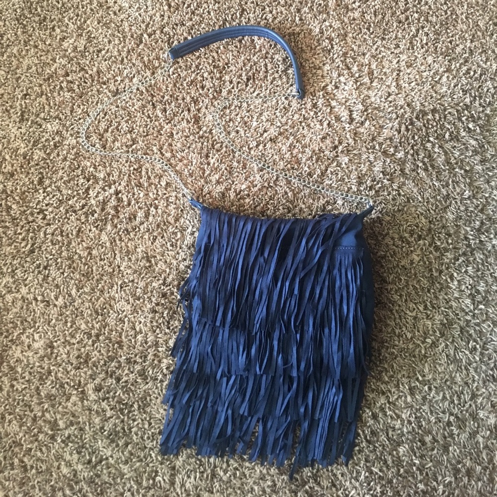 Blue tassel purse