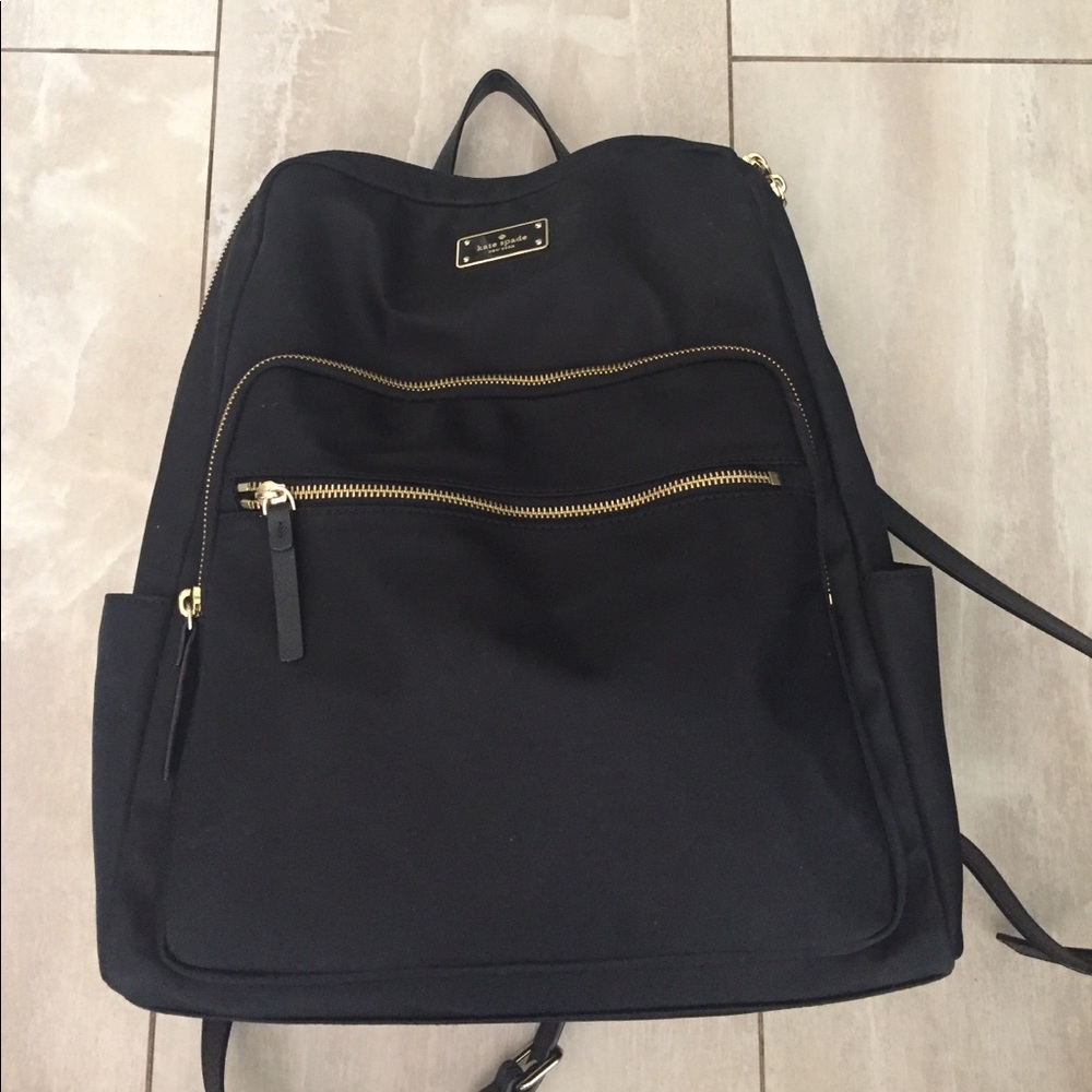 Kate Spade Black Nylon Backpack