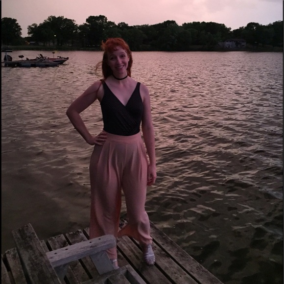 Blush wide leg pleated trousers - Picture 4 of 8