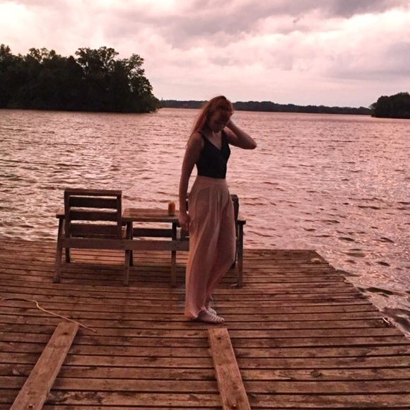 Blush wide leg pleated trousers - Picture 5 of 8