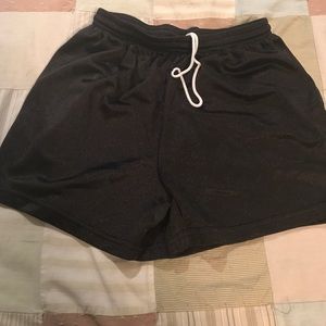 Black athletic shorts