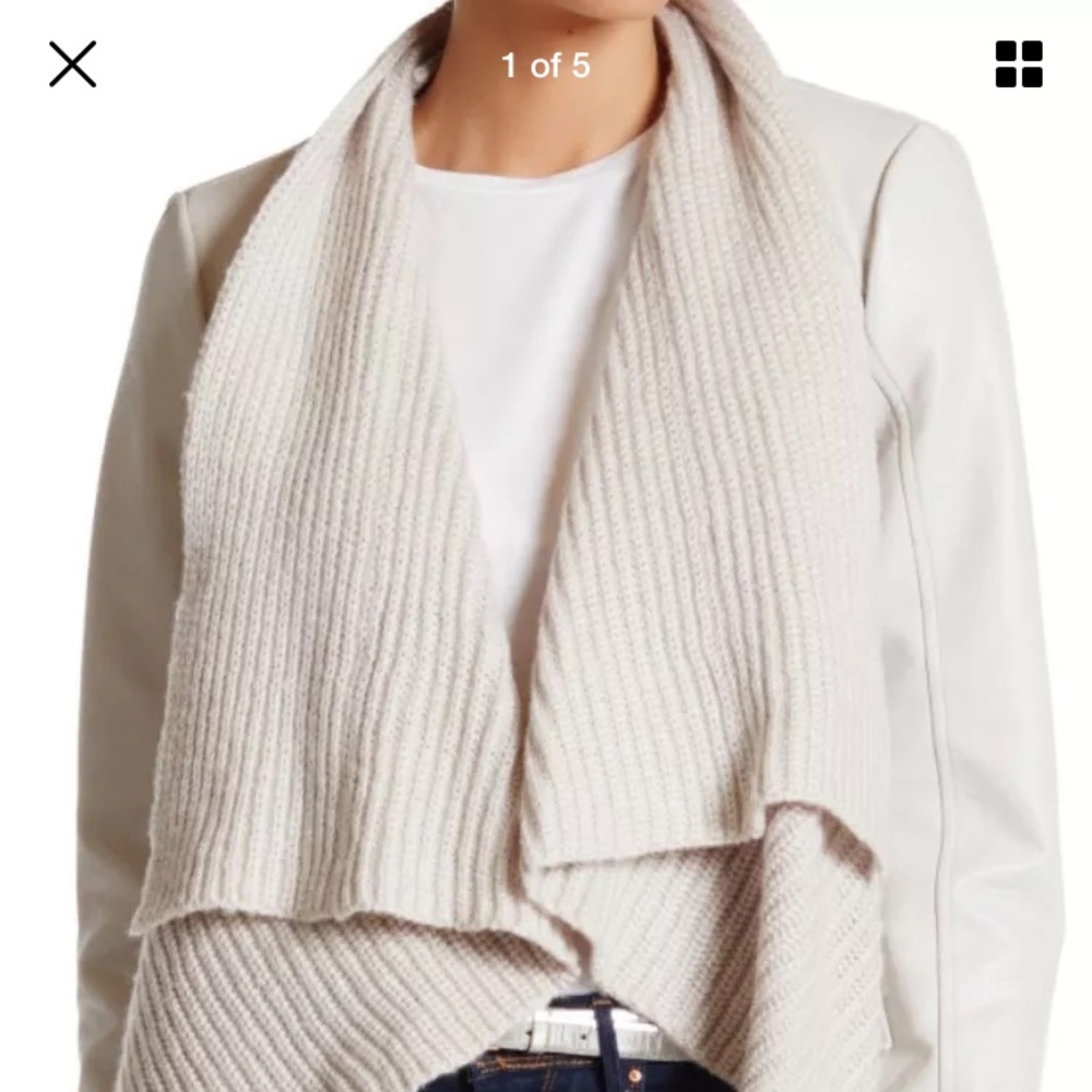 BNCI By Black Noir Sweater Front Faux Jacket