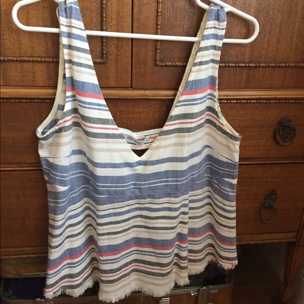 Zara Neck Striped Tank