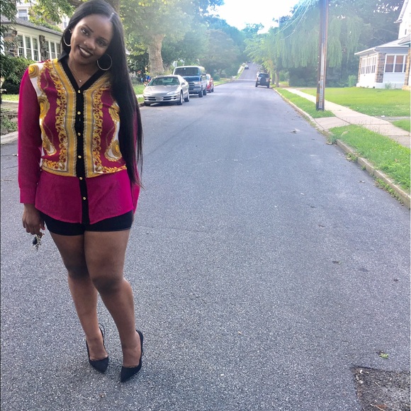 Jewel print button up shirt size L - Picture 1 of 3