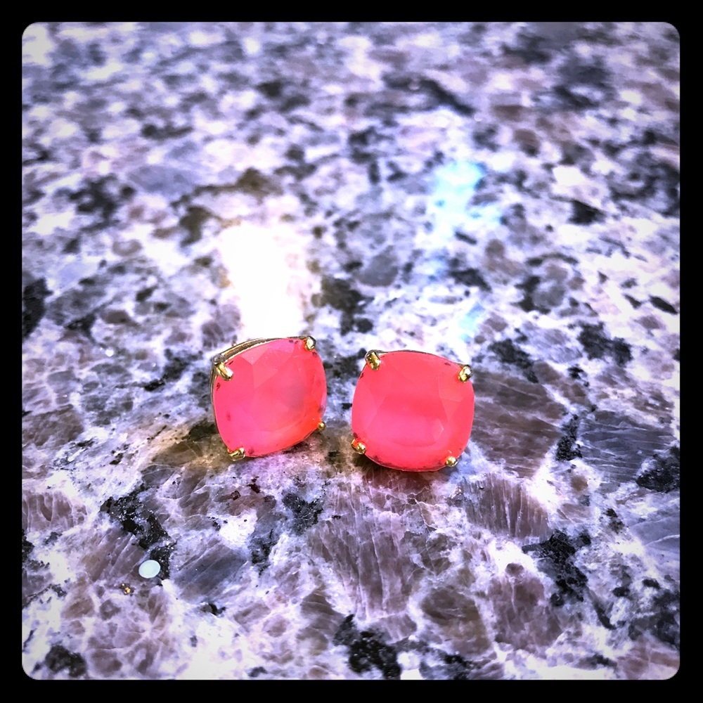 Authentic hot pink Kate Spade Stud earrings
