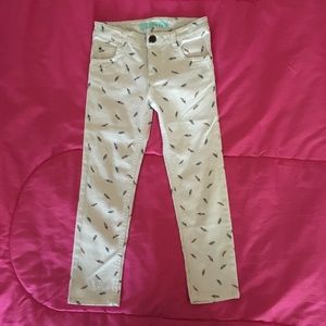 Carter's skinny jeans - adorable feather print