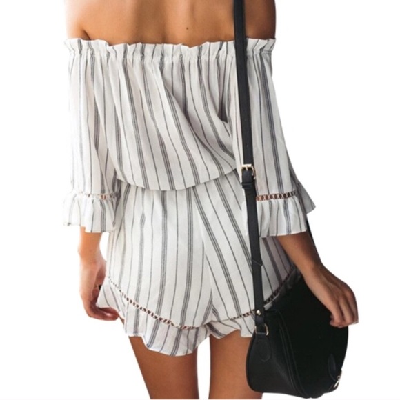 Off-Shoulder Romper - Picture 2 of 4