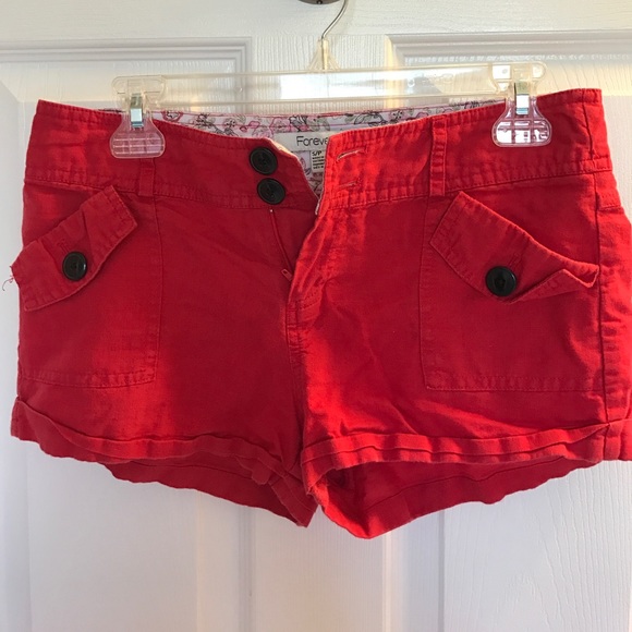 Forever 21 Red Shorts - Picture 1 of 1