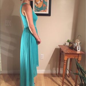 Turquoise flowy maxi