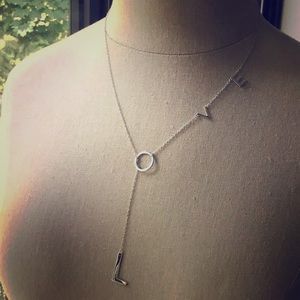 Adornia Love Lariat Necklace