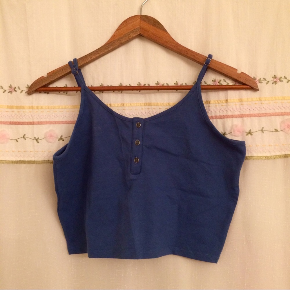 Blue Crop Top Camisole