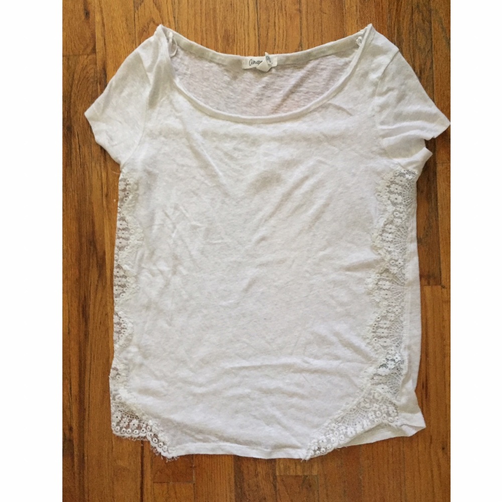 White Top with Lace detail