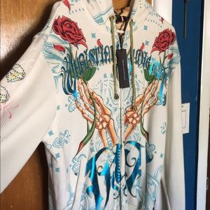 Christian Audigier Men's zip-up hoodie