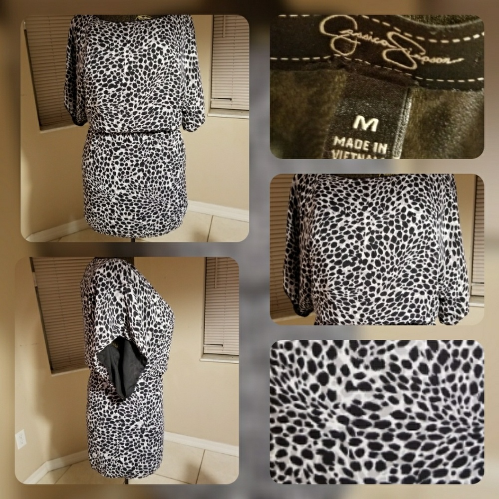 JESSICA SIMPSON Leopard Print Dress