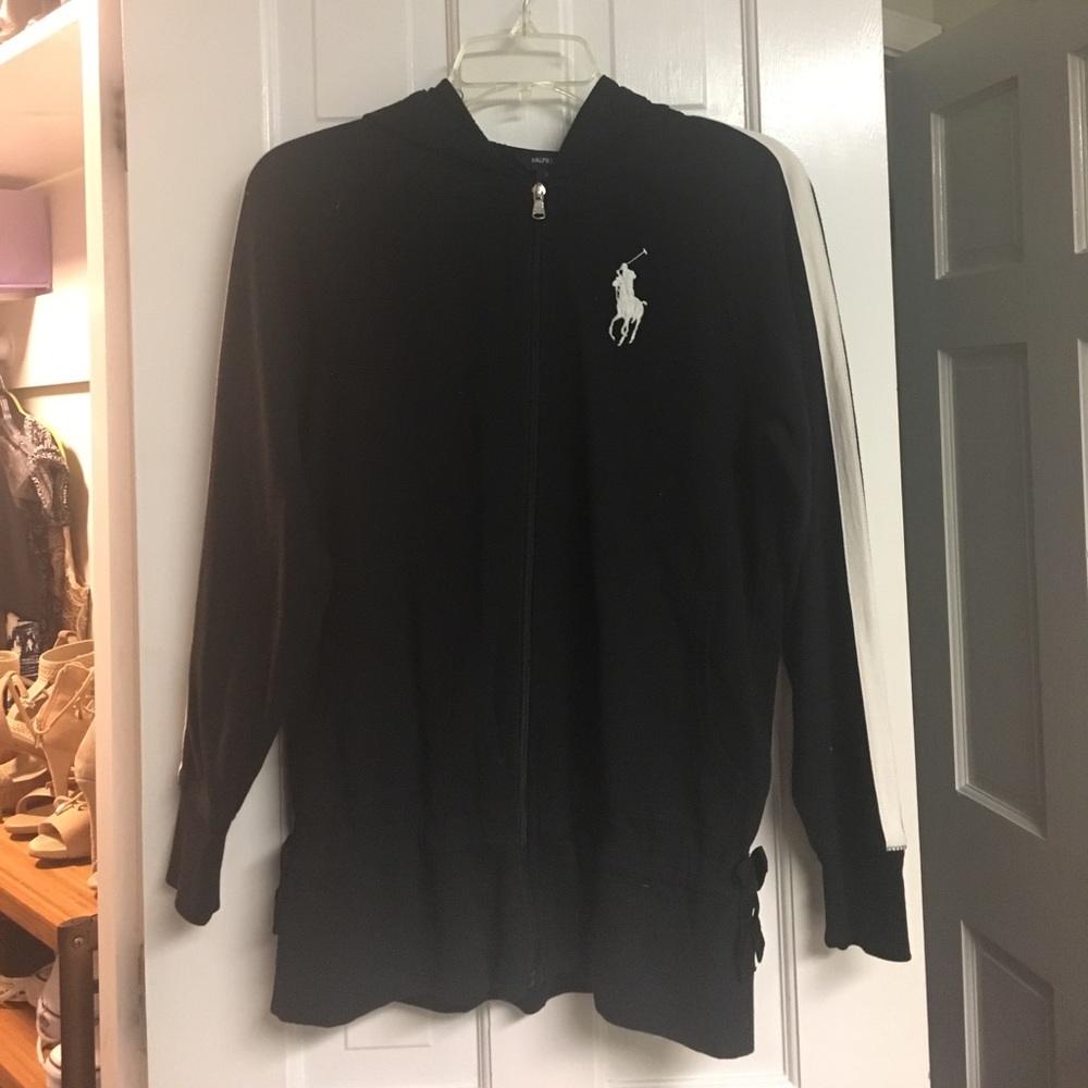 Ralph Lauren hooded, peplum sweatshirt