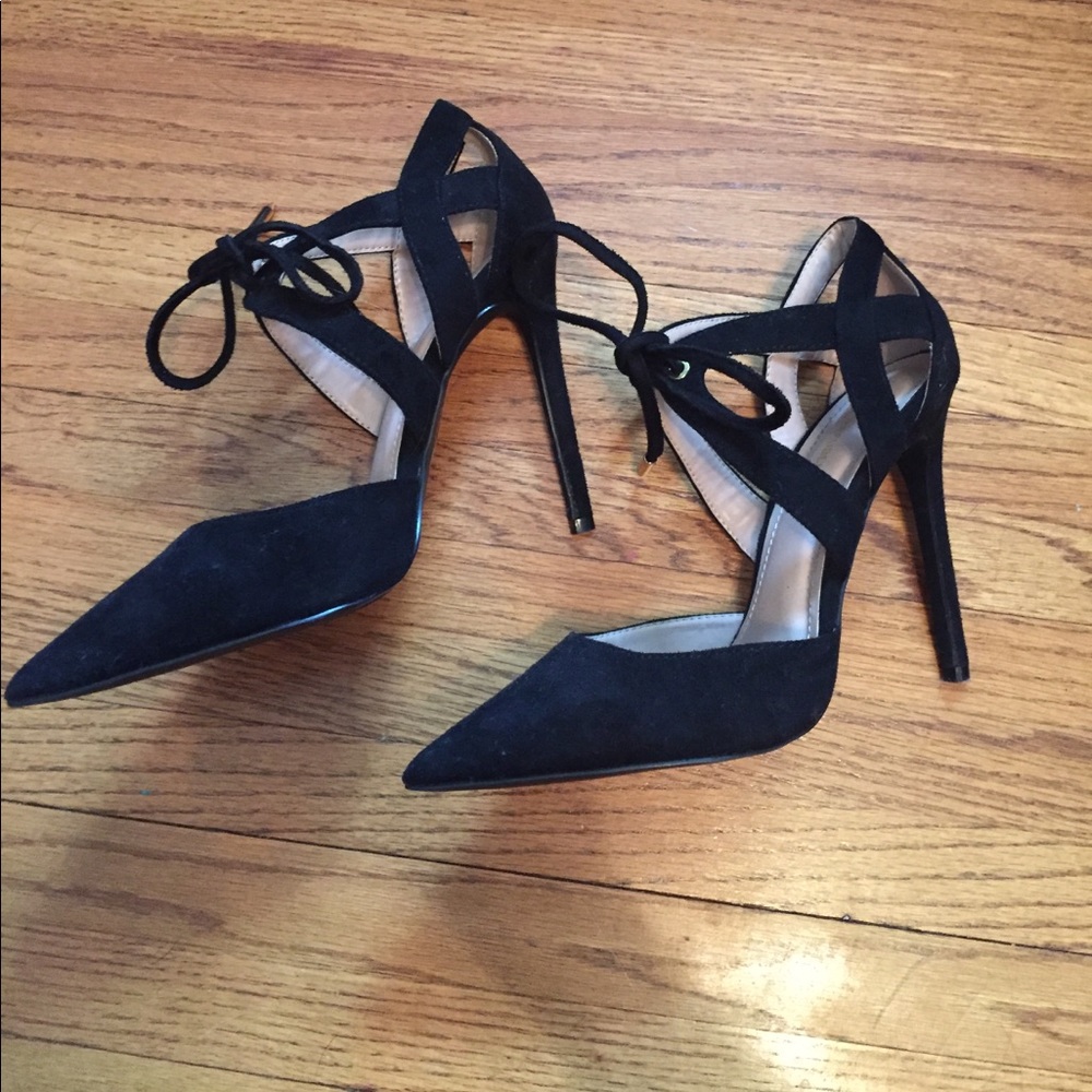 Black Lace Up Pumps