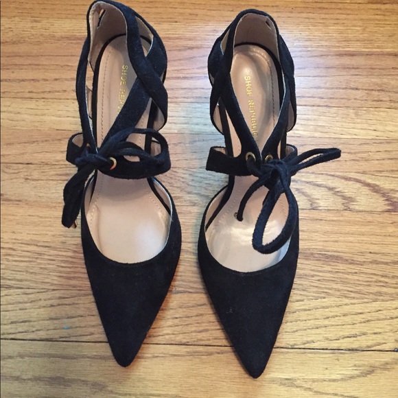 Shoe Republic LA Shoes - Black Lace Up Pumps Shoe Republic LA Shoes - Black Lace Up Pumps