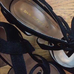 Shoe Republic LA Shoes - Black Lace Up Pumps Shoe Republic LA Shoes - Black Lace Up Pumps