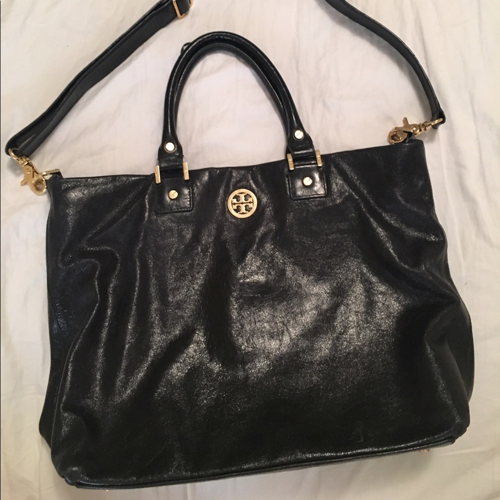 Tory Burch black leather tote, DENA style