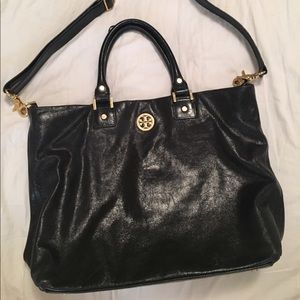 Tory Burch black leather tote, DENA style
