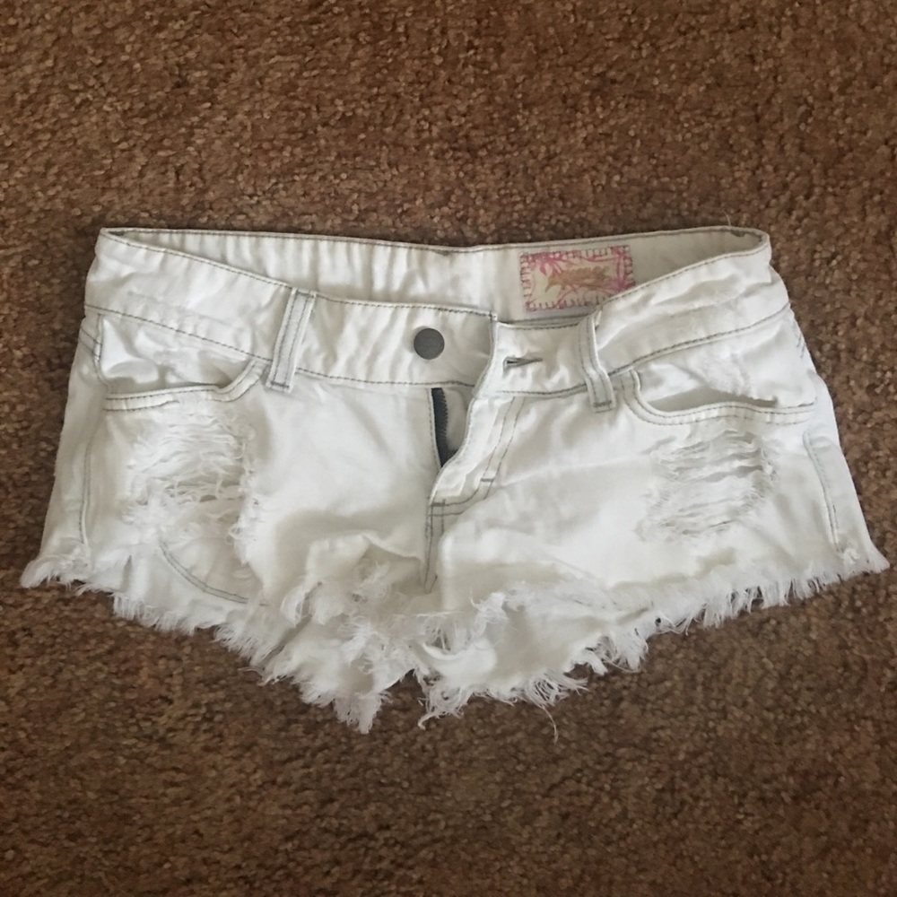 Siwy White Denim Cut Off Shorts
