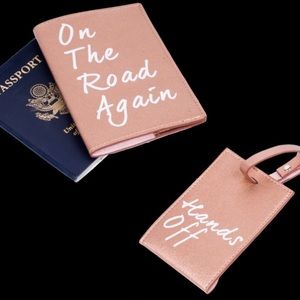 NWT Understated Leather Passport Case+luggage tag