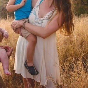 Cream summer dress medium