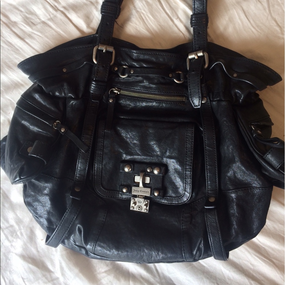 Black Leather Juicy Couture Handbag