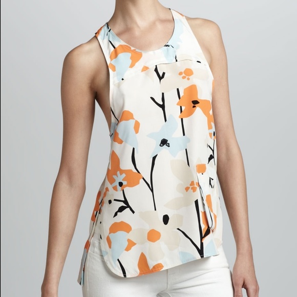 Diane Von Furstenberg Tops - Diane von Furstenberg Floral Print Silk Tank