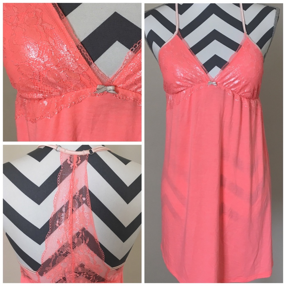 💕Victoria's Secret Pink Shimmer Babydoll Lingerie