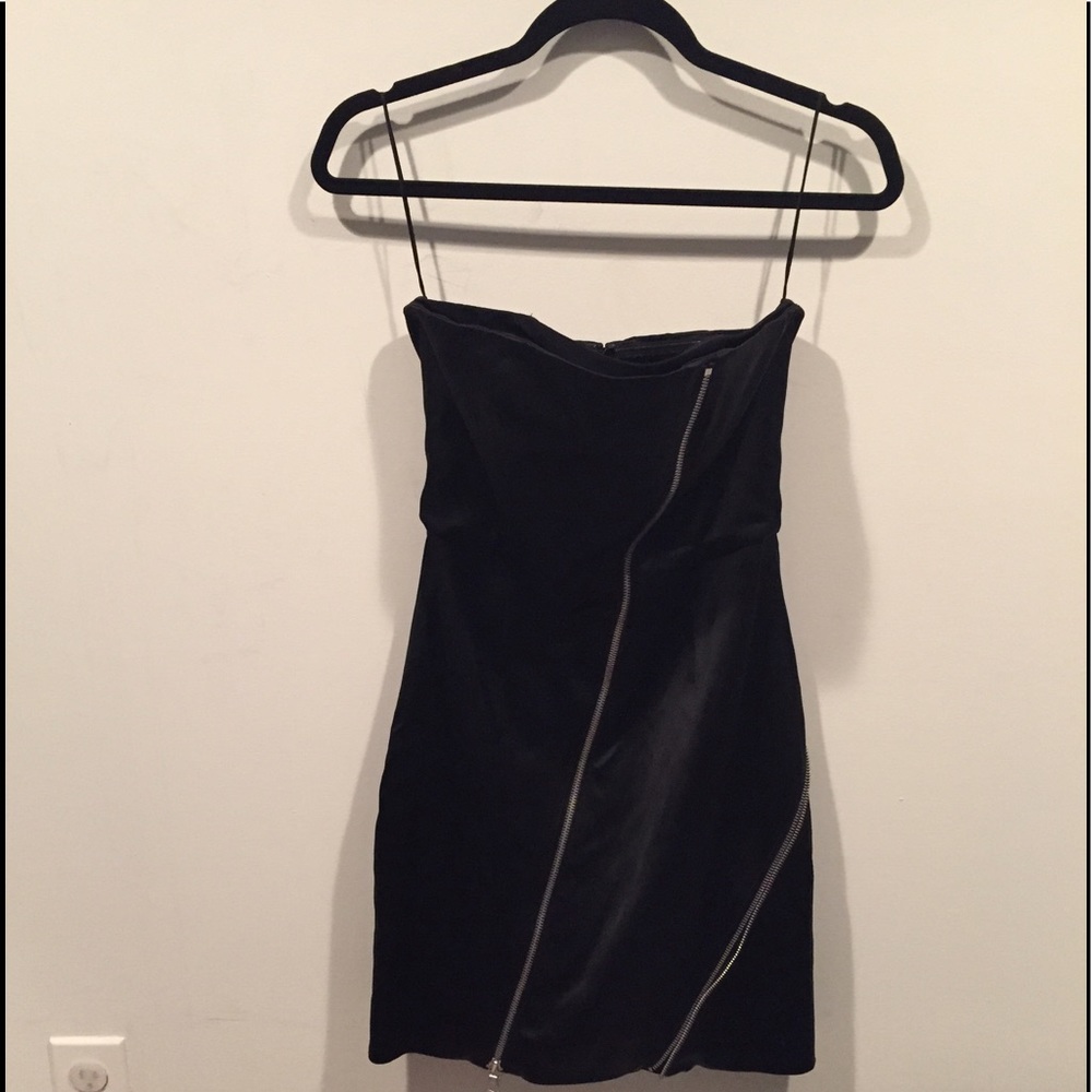 Strapless Alice & Olivia little black dress