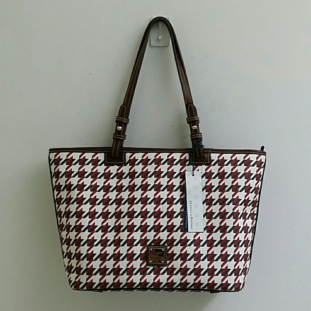 Dooney & Bourke Houndstooth Print Leisure Shopper