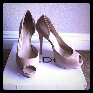 Aldo Leather Platform Stilettos