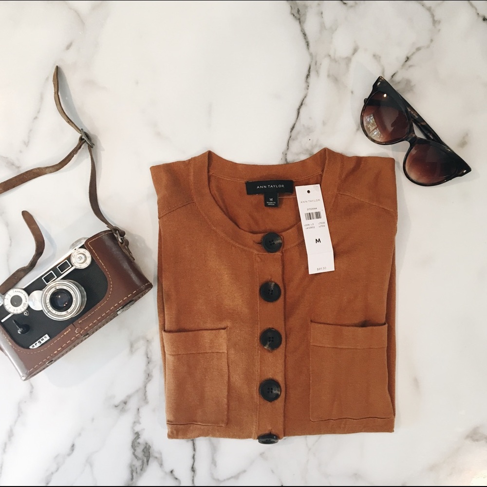 NWT Ann Taylor Five Button Sweater Top