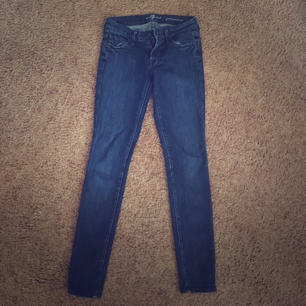 Dark Wash 7 For All Mankind Gwenevere Skinny Jeans