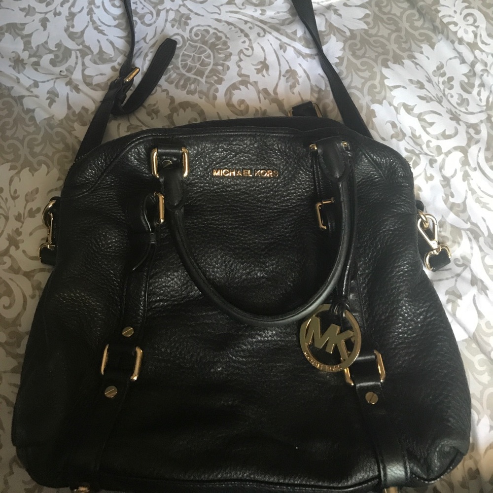 Michael Kors black leather bag