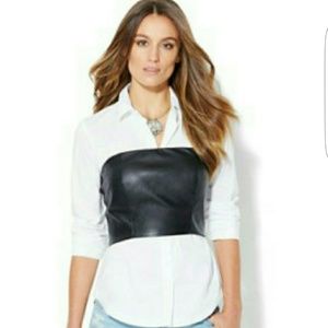 🔥BRAND NEW New York & Company Corset Button Up