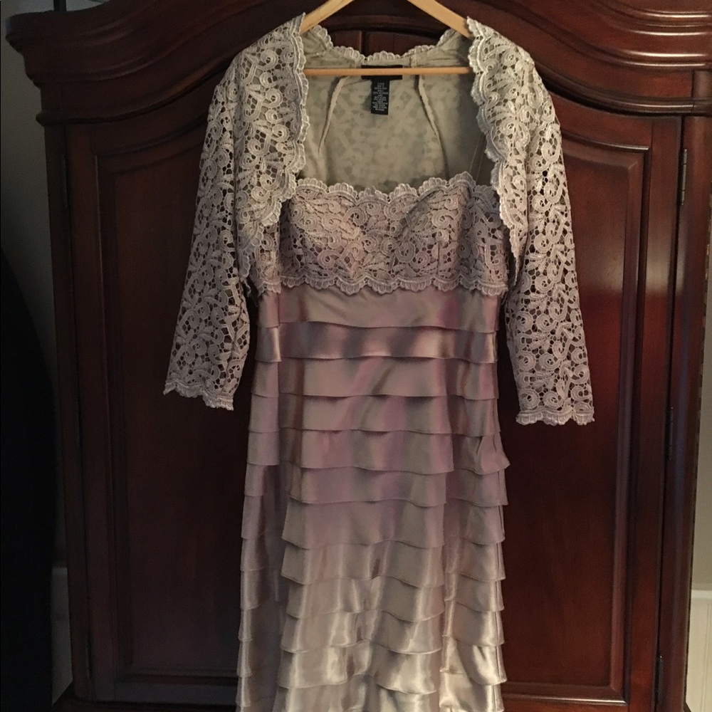 Champagne colored dress worn once