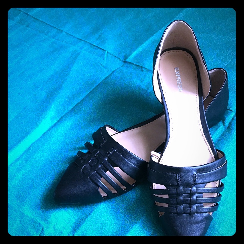 Express Woven Pointed Toe Flats