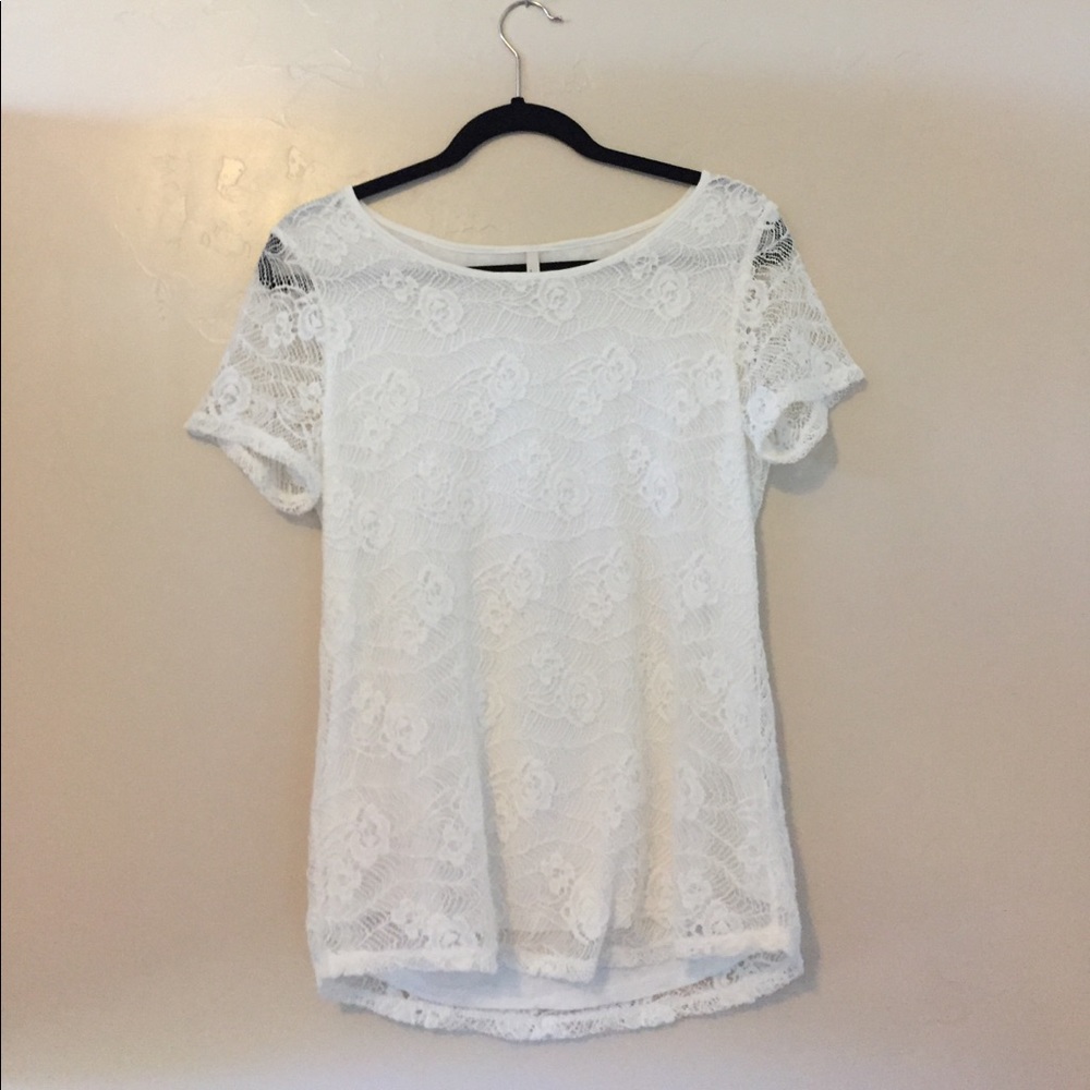 White lace top
