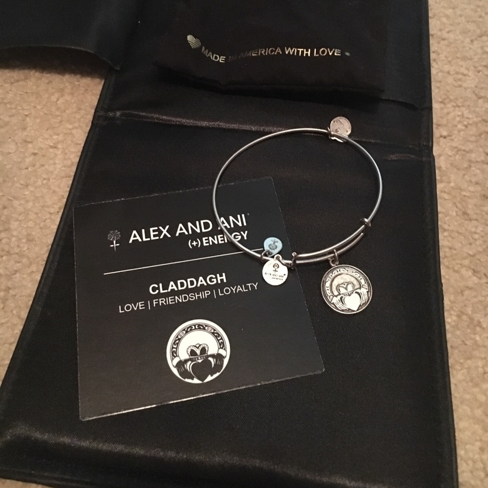 Alex and Ani Claddaugh Sterling Silver Bracelet