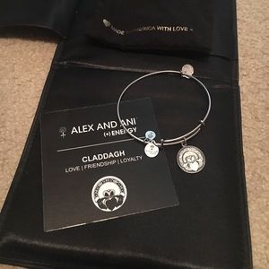 Alex and Ani Claddaugh Sterling Silver Bracelet