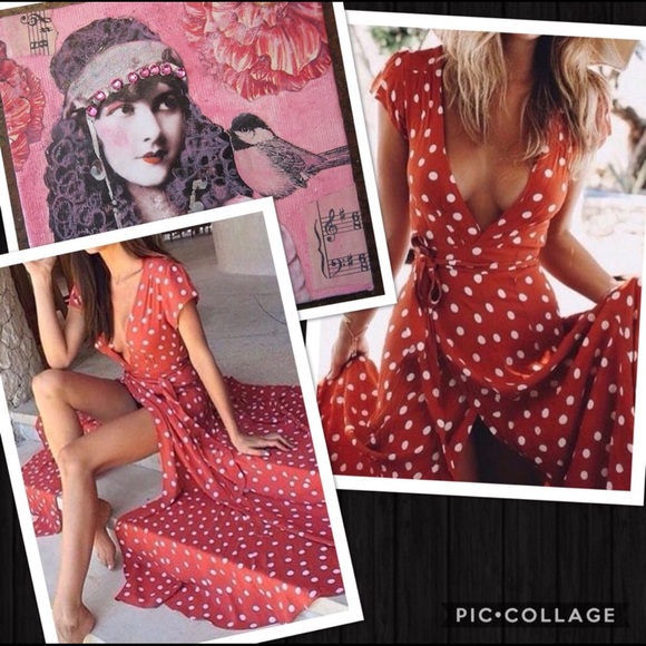 gypsi Dresses & Skirts - Boho polka dot maxi