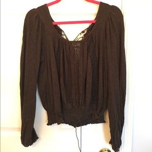 FREE PEOPLE Like New Boho Drawstring Top