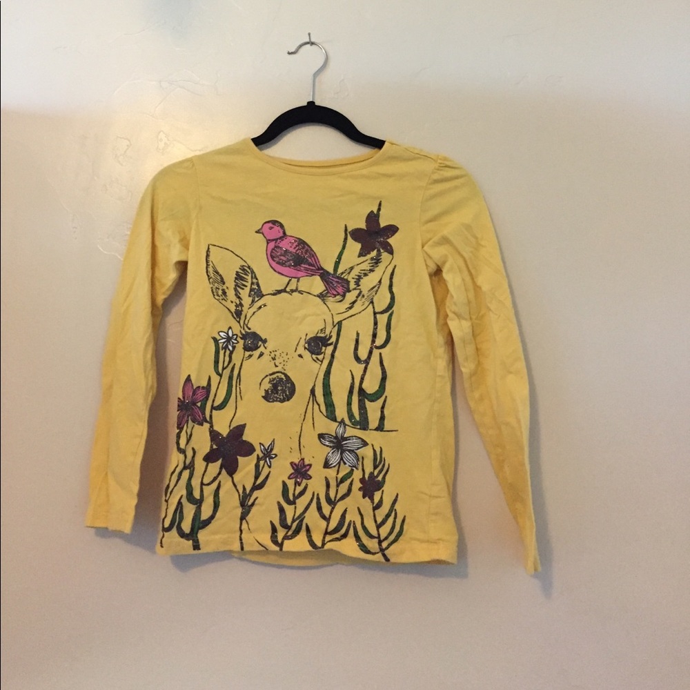 Long sleeve yellow girls top