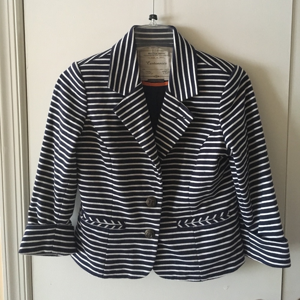 Anthropologie Striped Blazer