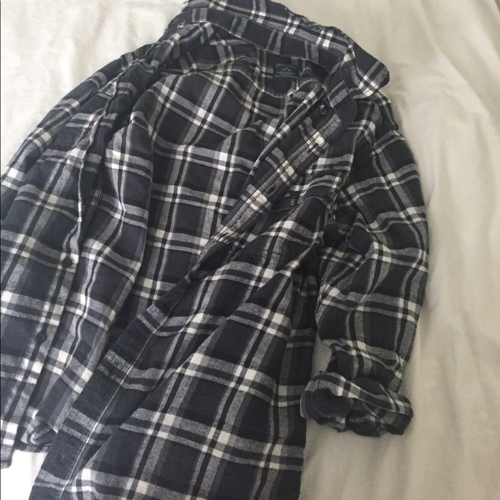 Grey plaid flannel